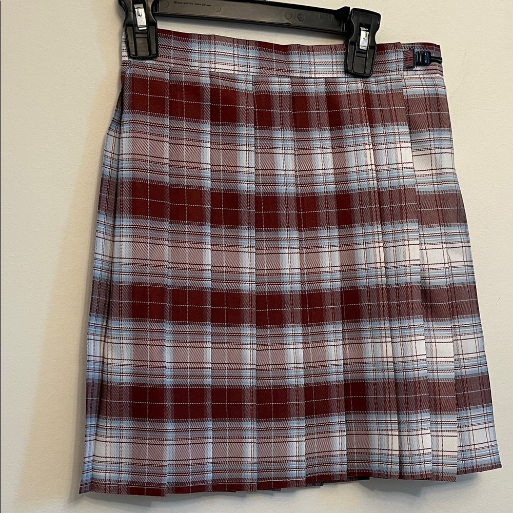 Lucas Plaid Red and White Women's Skirt